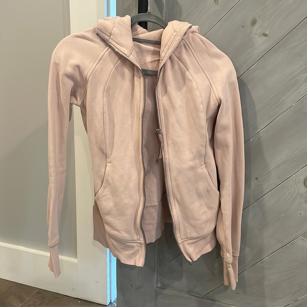 Pink scuba zip lululemon sweater